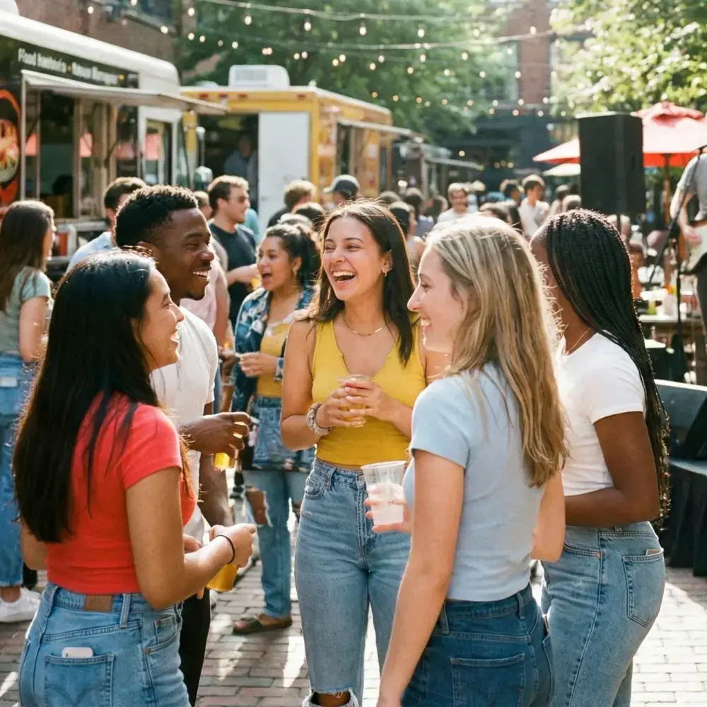 Students at a Quad event